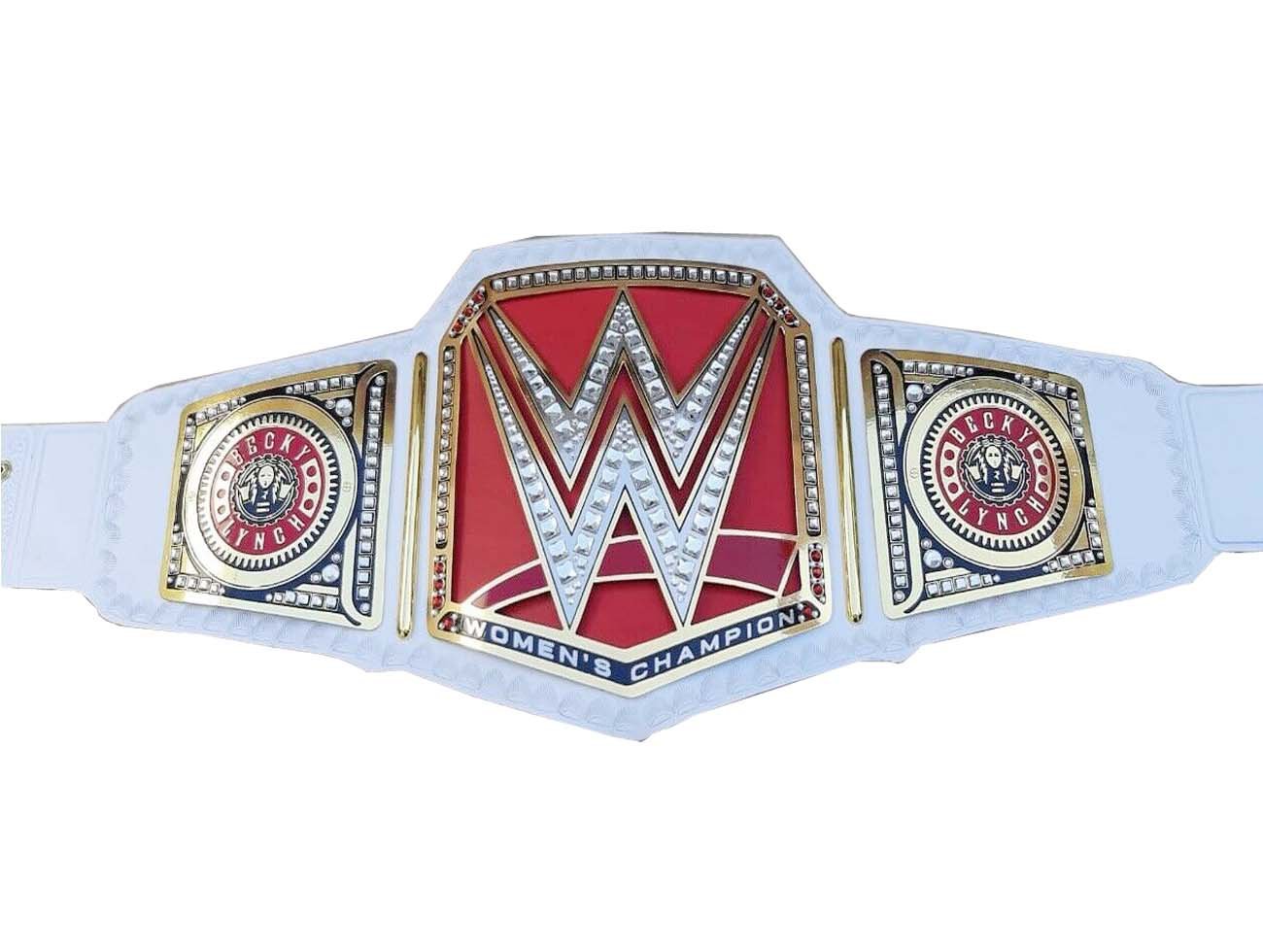 WOMENS BECKY LYNCH WRESTLING CHAMPIONSHIP WHITE LEATHER STRAP BELT ...