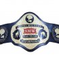SMW SMOKY MOUNTAIN WRESTLING CHAMPIONSHIP BELT ADULT SIZE BLACK LEATHER STRAP