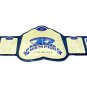 TAG TEAM WRESTLING CHAMPIONSHIP BELT ADULT SIZE BLACK LEATHER STRAP