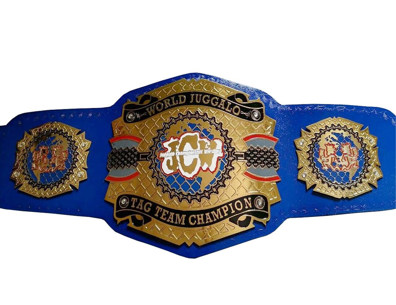 WORLD JUGGALO TAG TEAM WRESTLING CHAMPIONSHIP BELT ADULT SIZE BLUE ...