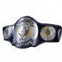 ATLAS PROGRESS WRESTLING CHAMPIONSHIP BELT DUAL PLATED BLACK LEATHER STRAP
