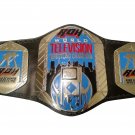 ROH RING OF HONOR WORLD TELEVISION WRESTLING CHAMPIONSHIP BELT BLACK LEATHER STRAP ADULT SIZE