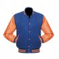 New DC Letterman Baseball Collage Blue wool Orange leather sleeves varsity jacket size XS