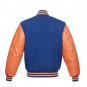 New DC Letterman Baseball Collage Blue wool Orange leather sleeves varsity jacket size 5XL