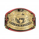 UNDISPUTED EDDIE GUERRERO SIGNATURE SERIES WRESTLING CHAMPIONSHIP BELT RED LEATHER STRAP ADULT SIZE