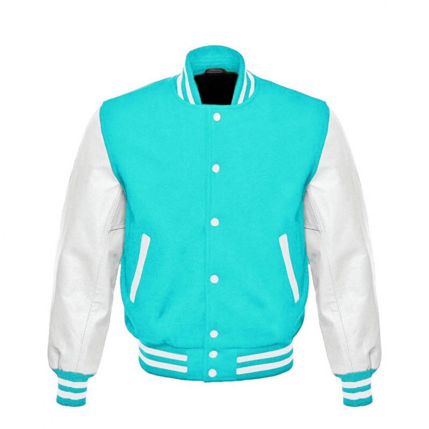New DC Letterman Baseball Collage Lime Blue wool White leather sleeves ...