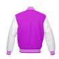 New DC Letterman Baseball Collage Purple wool White leather  sleeves varsity jacket size XS