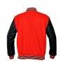 New DC Letterman Baseball Collage Red wool Black leather sleeves varsity jacket size 4XL