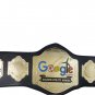 CUSTOMMADE WRESTLING CHAMPIONSHIP BELT BLACK LEATHER STRAP ADULT SIZE