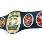 NWA TELEVISION WRESTLING CHAMPIONSHIP BELT BLACK LEATHER STRAP ADULT SIZE