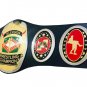 NWA TELEVISION WRESTLING CHAMPIONSHIP BELT BLACK LEATHER STRAP ADULT SIZE