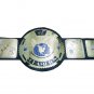 BIG EAGLE ATTITUDE ERA SCRATCH LOGO BLOCK LOGO WRESTLING CHAMPIONSHIP BELT BLACK LEATHER STRAP