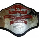 NWA TELEVISION HEAVYWEIGHT WRESTLING CHAMPIONSHIP BELT ADULT SIZE BLACK LEATHER STRAP