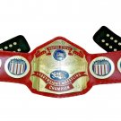 NWA UNITED STATES HEAVYWEIGHT WRESTLING CHAMPIONSHIP BELT ADULT SIZE RED LEATHER STRAP