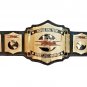 TNA WORLD TAG TEAM WRESTLING CHAMPIONSHIP BELT ADULT SIZE BLACK LEATHER STRAP
