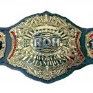 ROH RING OF HONOR WRESTLING CHAMPIONSHIP BELT ADULT SIZE BLACK LEATHER STRAP