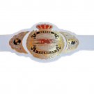 TNA WOMENS WRESTLING CHAMPIONSHIP BELT ADULT SIZE WHITE LEATHER STRAP