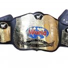 ATTITUDE ERA WORLD TAG TEAM WRESTLING CHAMPIONSHIP BELT ADULT SIZE BLACK LEATHER STRAP