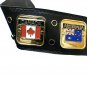 NWA DOMED GLOBE WORLDS HEAVYWEIGHT USA WRESTLING CHAMPIONSHIP BELT ADULT SIZE BLACK LEATHER STRAP