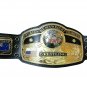 NWA DOMED GLOBE WORLDS HEAVYWEIGHT USA WRESTLING CHAMPIONSHIP BELT ADULT SIZE BLACK LEATHER STRAP