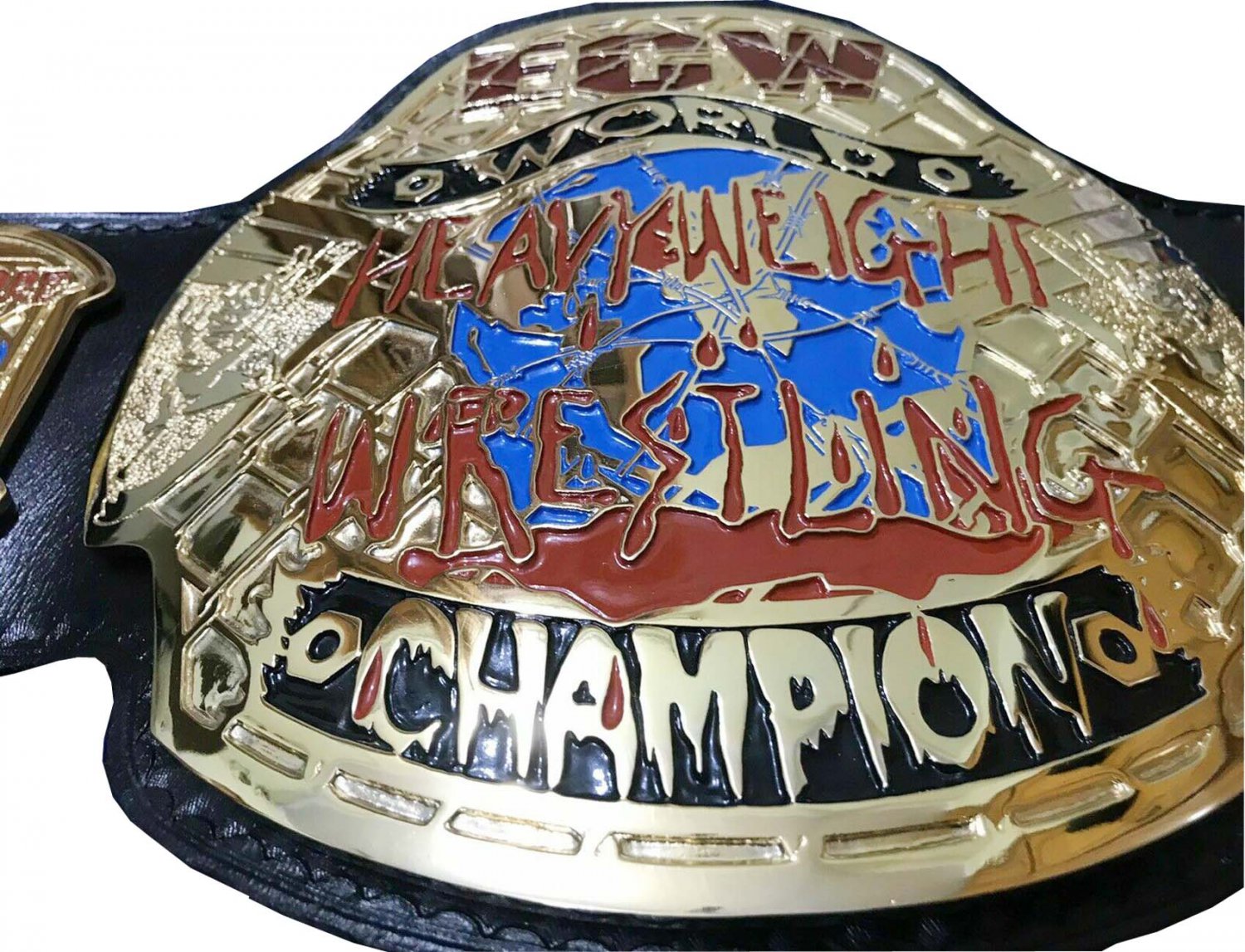 ECW WORLD HEAVYWEIGHT HARDCORE WRESTLING CHAMPIONSHIP BELT ADULT SIZE ...
