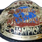 ECW WORLD HEAVYWEIGHT HARDCORE WRESTLING CHAMPIONSHIP BELT ADULT SIZE BLACK LEATHER STRAP