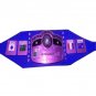 NWA DOMED GLOBE WRESTLING CHAMPIONSHIP BELT CUSTOM BLUE LEATHER STRAP