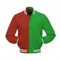 New DC Letterman Baseball Collage Green And Red wool varsity jacket size S
