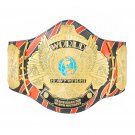 SHAWN MICHAEL SIGNATURE SERIES WINGED EAGLE WRESTLING CHAMPIONSHIP BELT BLACK LEATHER STRAP
