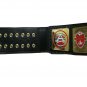 KC KANSAS CITY CHIEFS WRESTLING CHAMPIONSHIP BELT BLACK LEATHER STRAP ADULT SIZE