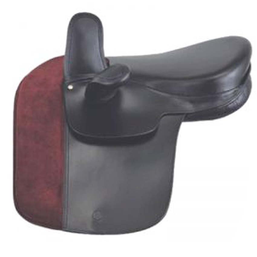 HORSE RIDDING SADDLE PREMIUM QUALITY BLACK AND MAROON COLOR SIZE 12