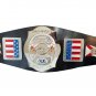NWA FLORIDA TAG TEAM WRESTLING CHAMPIONSHIP BELT BLACK LEATHER STRAP ADULT SIZE