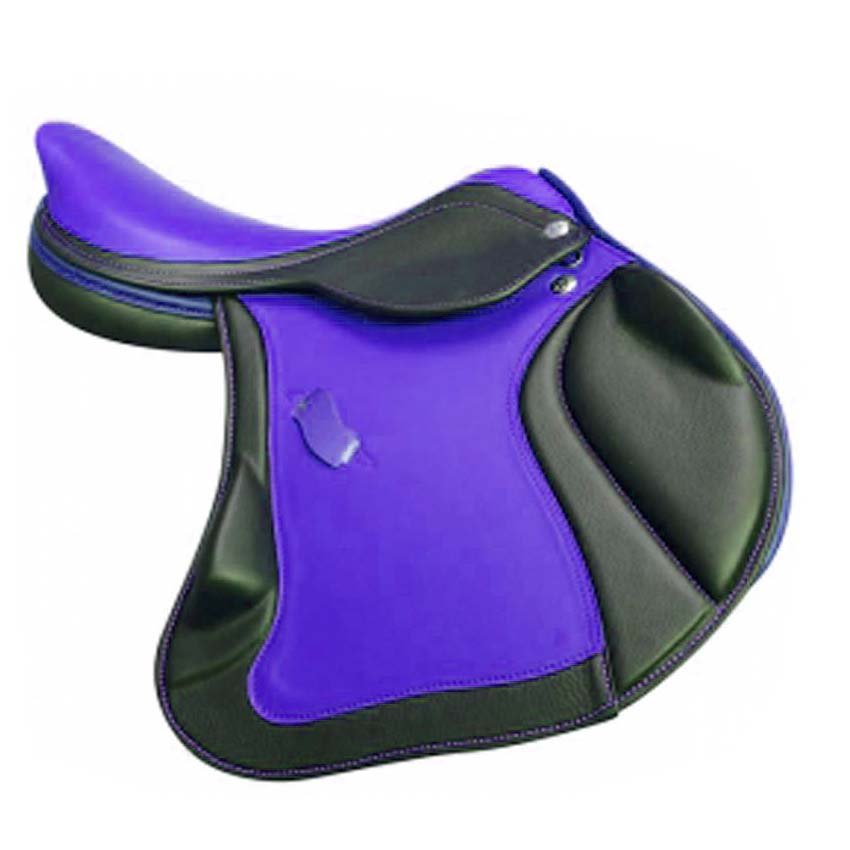 HORSE RIDDING SADDLE PREMIUM QUALITY BLACK AND BLUE COLOR SIZE 14