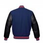 New DC Letterman Baseball Navy wool Black leather  sleeves varsity jacket size 2XL