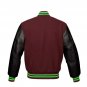 New DC Letterman Baseball Maroon wool Black leather sleeves varsity jacket size 2XL