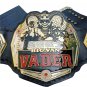 BIG VAN VADER WRESTLING CHAMPIONSHIP BELT ADULT SIZE BLACK LEATHER STRAP