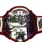 DX GENERATION BREAK IT DOWN WRESTLING CHAMPIONSHIP CUSTOM MADE RELEATHER BELT OX BLOOD COLOURE