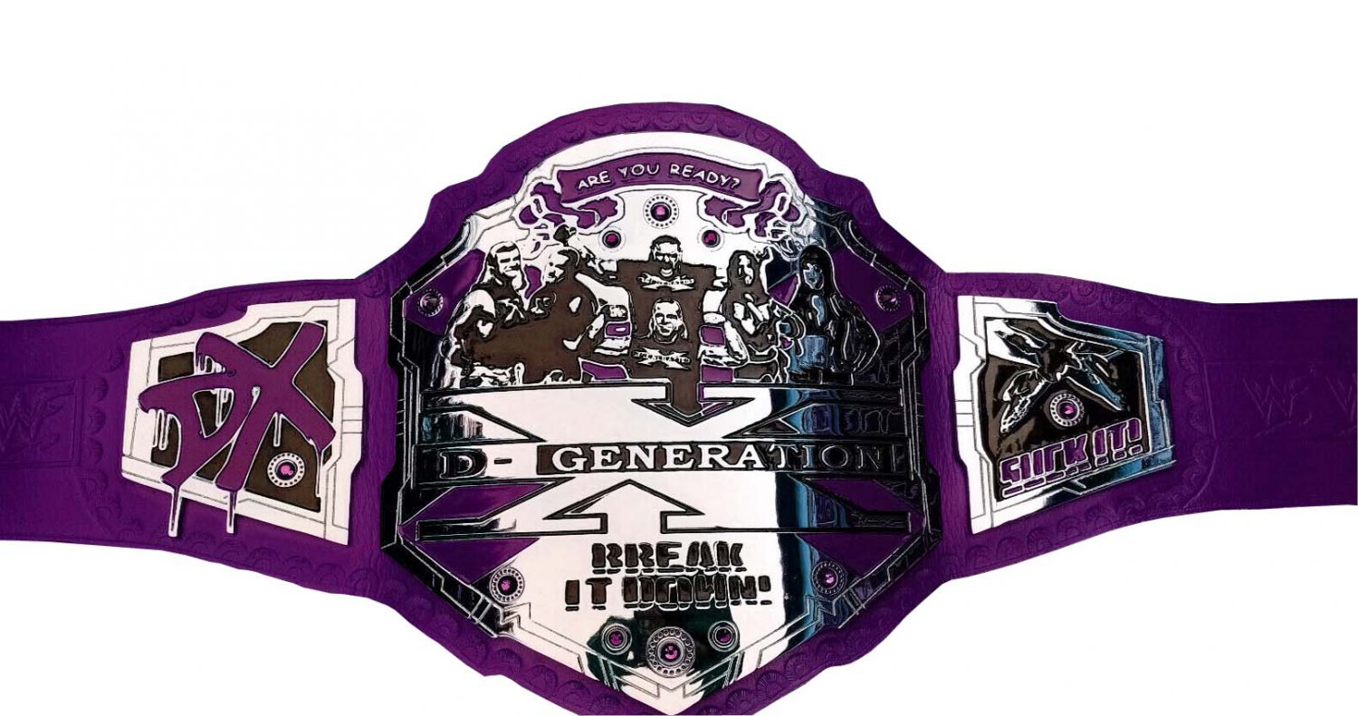 Dx Generation Break It Down Wrestling Championship Custom Made Releather Purple Belt Adult Size