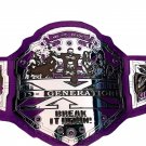 DX GENERATION BREAK IT DOWN WRESTLING CHAMPIONSHIP CUSTOM MADE RELEATHER PURPLE BELT ADULT SIZE