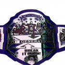 DX GENERATION BREAK IT DOWN WRESTLING CHAMPIONSHIP CUSTOM MADE RELEATHER BLUE BELT ADULT SIZE