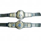 BIG EAGLE SCRATCH LOGO ATTITUDE ERA BLOCK LOGO AND WCW HEAVYWEIGHT WRESTLING CHAMPIONSHIP 2 BELT