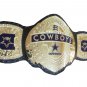 COW BOYS AMERICA,S TEAM WRESTLING CHAMPIONSHIP BELT BLACK LEATHER STRAP ADULT SIZE