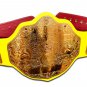 FANDU BIG GOLD CLASSIC WRESTLING CHAMPIONSHIP CUSTOM MADE BELT ADULT SIZE YELLOW RELEATHER