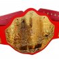 FANDU BIG GOLD CLASSIC WRESTLING CHAMPIONSHIP CUSTOM MADE BELT ADULT SIZE RED RELEATHER