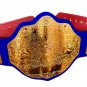 FANDU BIG GOLD CLASSIC WRESTLING CHAMPIONSHIP CUSTOM MADE BELT ADULT SIZE BLUE RELEATHER