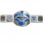 HUNTING TOWN HURRICANES HIGH SCHOOL STATE WRESTLING CHAMPIONSHIP BELT WHITE LEATHER STRAP ADULT SIZE