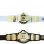 WINGED EAGLE BLACK AND WHITE LEATHER STRAP WRESTLING CHAMPIONSHIP 2 BELT DEAL ADULT SIZE