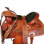 WESTERN HORSE SADDLE ARABIAN TOOLED LEATHER TRAIL PLEASURE PREMIUM QUALITY BROWN COLOR SIZE 15