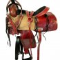WESTERN HORSE SADDLE RANCH ROPING TOOLED LEATHER TRAIL PLEASURE PREMIUM QUALITY BROWN COLOR SIZE 21