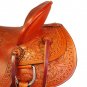 WESTERN HORSE SADDLE RANCH ROPING TOOLED LEATHER TRAIL PLEASURE PREMIUM QUALITY BROWN COLOR SIZE 18